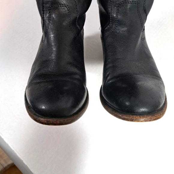 Frye 77207 Carson Tab Tall Western Boots Black SZ 6B - Picture 8 of 15